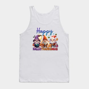 Happy Hallothanksmas Gnomes #6 Tank Top